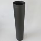 6 Inch Straight Single Wall Stainless Steel Flue Pipe Black Powder Coated System